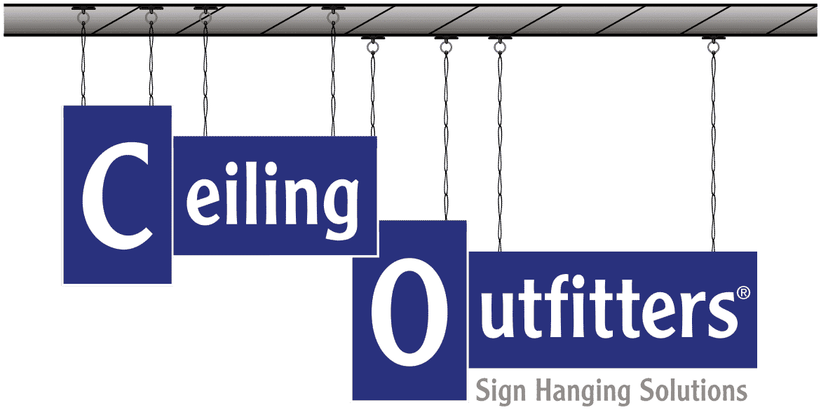 Ceiling Outfitters Sign Hanging Solutions Transparent Background