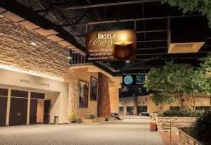 A faith-based facility utilizing Ceiling Outfitters ceiling display solutions