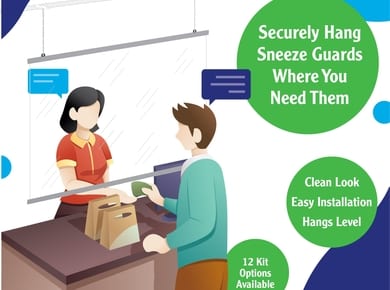 Hanging Sneeze Guard Kits