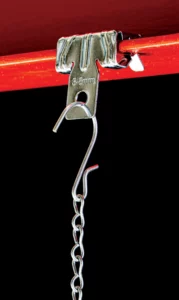 Purlin Clip for pinched S-Hook and jack chain