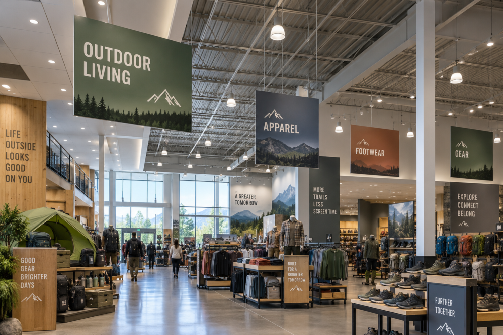 How to Change Overhead Signage Quickly in Retail Stores
