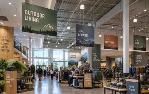 How to Change Overhead Signage Quickly in Retail Stores